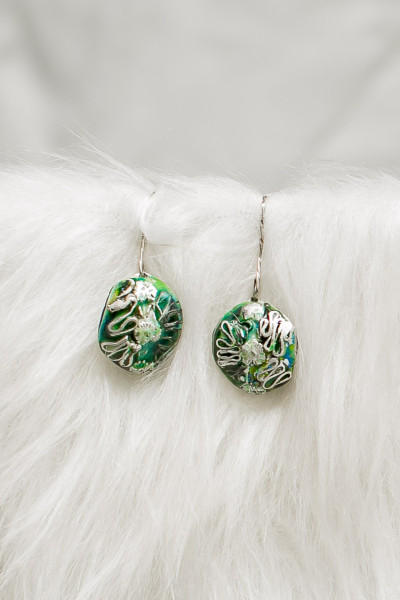 Cloisonné Leaf Drops